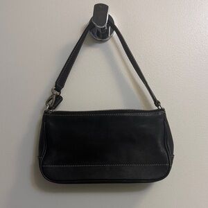 Y2K Black Leather Coach Demi Shoulder Bag
